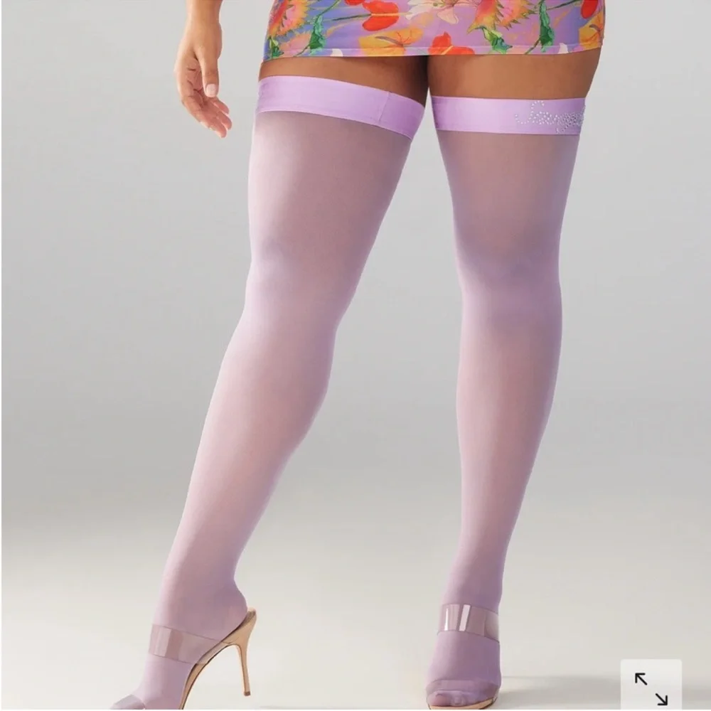 Savage X Fenty Purple Lite Stay Up Thigh Highs